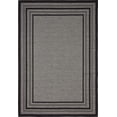 thumbnail image 1 of Unique Loom Outdoor Collection Transitional Indoor & Outdoor Casual Solid Tonal Border Area Rug, 6 ft x 9 ft, Gray/Black, 1 of 1