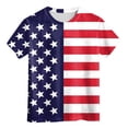 thumbnail image 4 of Ccpelsie Kids 4th of July Summer American Flag T-Shirt Toddler Boys Girls Patriotic Independence Day Top(Dark Blue,3-4 Years), 4 of 5