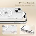 thumbnail image 6 of Magnetic Case for iPhone 15, Compatible with MagSafe, Clear Cute Ribbon Bowknot Pattern Aesthetic Bow Phone Case Stylish Slim Anti-Yellowing Durable PC Protective Cover for Women Girls- White, 6 of 18
