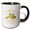 Black/White, variant on 3drose, Oregon Territory Mushroom Pacific Golden Chanterelle, 11oz Two-tone Red Mug