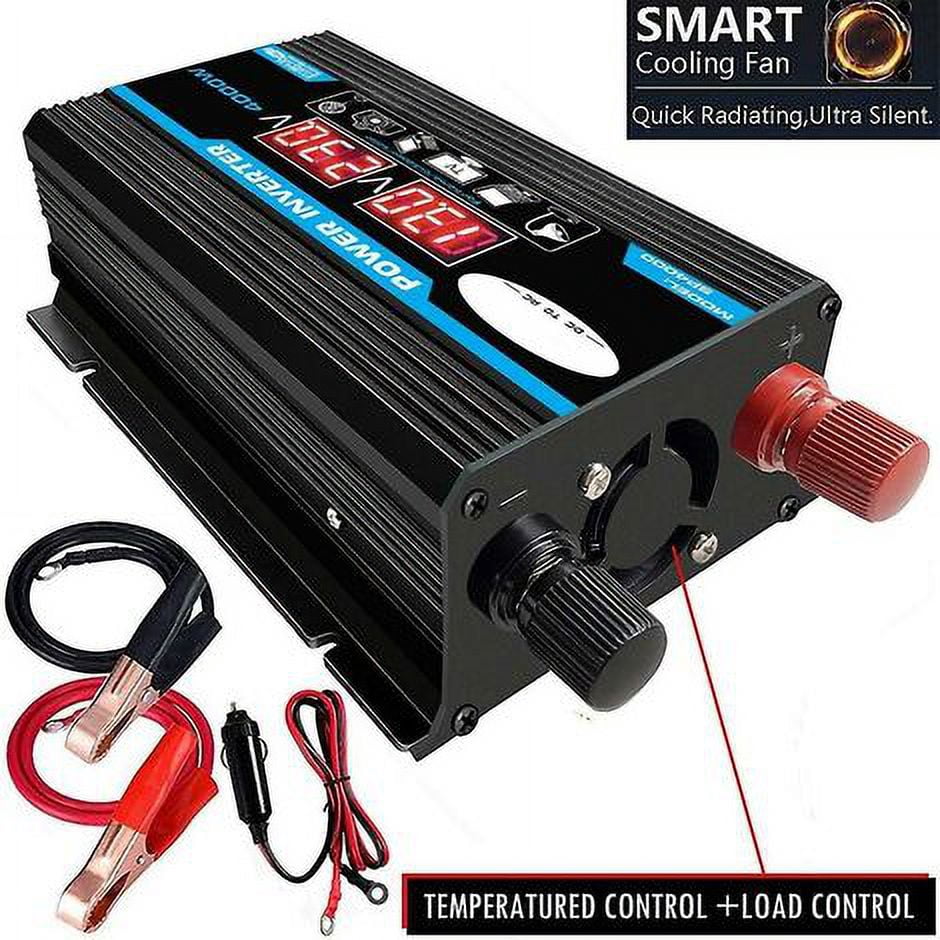 Gealach 4000W Heavy-Duty Voltage Conversion Transformer, 220V to 110V, Boost/Buck Power Converter, Dual USB, LCD Display, Circuit Breaker Protection,