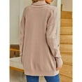 thumbnail image 4 of Yesfashion Womens Long Sleeve Open Front Loose Fit Cardigans Casual Chunky Knit Sweater Outwear Coats, 4 of 4