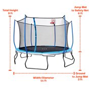 Bounce Pro 14ft Trampoline With Enclosure Combo & Basketball System