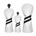 thumbnail image 3 of koolsoo 3 Pieces Golf cover PU Leather Golf Club Headcover with Interchangeable White, 3 of 9