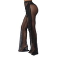 thumbnail image 2 of Qiylii Women Sexy Transparent Beachwear Pants, Mesh Sheer Long Trousers, Bikini Cover Up Beachwear, 2 of 7