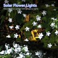 thumbnail image 4 of Guirnalda de luces solares con forma de flor de cerezo, 7 m, 50 LED, 8 modos, para decoración de jardín, Navidad, patio, interior, color blanco frío, 4 of 4