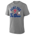 thumbnail image 2 of Men's Fanatics Heather Gray Philadelphia Phillies Nostalgia Tri-Blend T-Shirt, 2 of 3