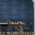 thumbnail image 2 of Laura Ashley Silchester Midnight Seaspray Blue Wallpaper, 2 of 4