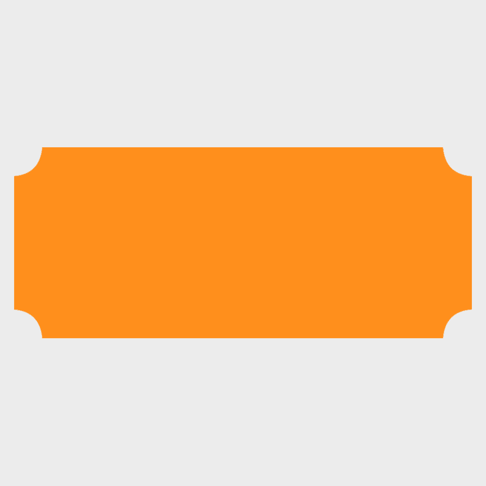 JAM Paper Standard Label Rolls, Rectangle with Indented Corners, 1 1/4 x 3, Neon Orange, 125 Labels/Roll
