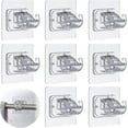 thumbnail image 1 of 10 Pcs Support de Tringle à Rideau Sans Perçage Adhésif Crochets de Support de Tringle à Rideau, 3m Supports de Tringle à Rideau Sans Perçage Facile à Accrocher, 1 of 3