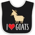 thumbnail image 3 of Inktastic Goat Cute I Love Goats Farm Animal Boys or Girls Baby Bib, 3 of 4
