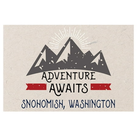 

Snohomish Washington Souvenir 2x3 Inch Fridge Magnet Adventure Awaits Design