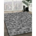 thumbnail image 3 of Ahgly Company Machine Washable Indoor Round Transitional Carbon Gray Area Rugs, 5' Round, 3 of 7
