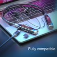 thumbnail image 3 of Xinyolin Wireless Earphone Magnetic Power Flashlight IPX5 Waterproof Bluetooth-compatible 5.2 Sport Neckband Headset for Running, 3 of 8