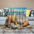 thumbnail image 2 of COMIO  Starfish Blanket Plush and Soft Ocean Beach Seashell Throw Gifts for Adult Men Women, 2 of 6