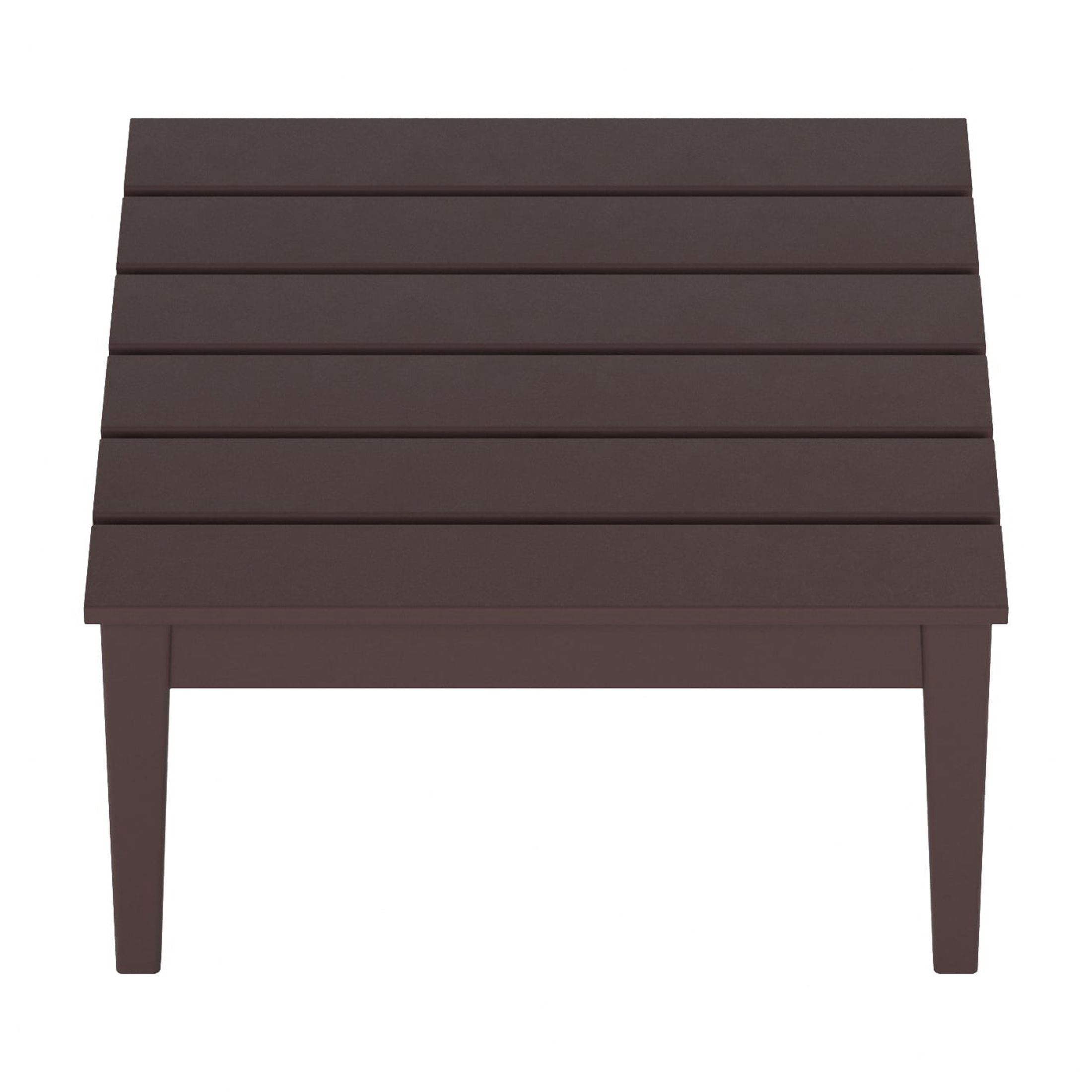 WestinTrends Ashore Outdoor Coffee Table, 32 Inch All Weather Poly Lumber Adirondack Patio Coffee Table Square Low Table, Dark Brown