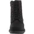 thumbnail image 3 of EASY STREET Womens Black Lace Up Lug Sole Quilted Elsie Round Toe Wedge Zip-Up Combat Boots 9 M, 3 of 4