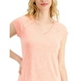 thumbnail image 2 of ID Ideology Women's Essentials Rapidry Heathered Performance T-Shirt Orange Size X-Large, 2 of 3