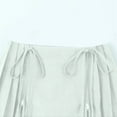 thumbnail image 4 of Riforla Women's High Waist Double Drawstring Mini Skirt Style Exposure A Line Ruffle for Versatile Fashion Skirts for Women White L, 4 of 6