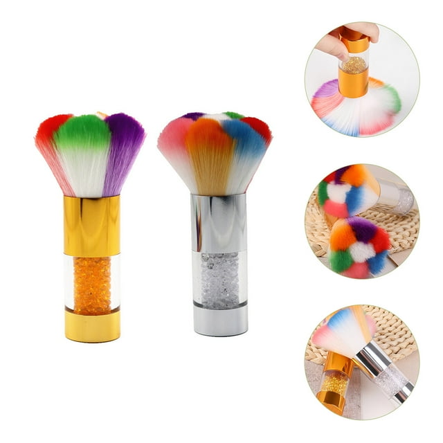 KAKOWELY 2Ud Brochas Cosméticas Para Limpieza De Y Aplicación De Rubor Color Variado