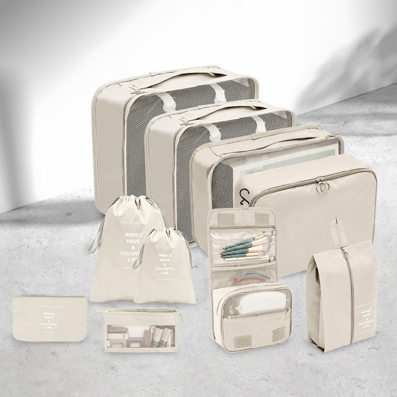 10Pcs Packing Cubes Shoes Bag Clothes Storage Bags for Travel Totes Suitcase