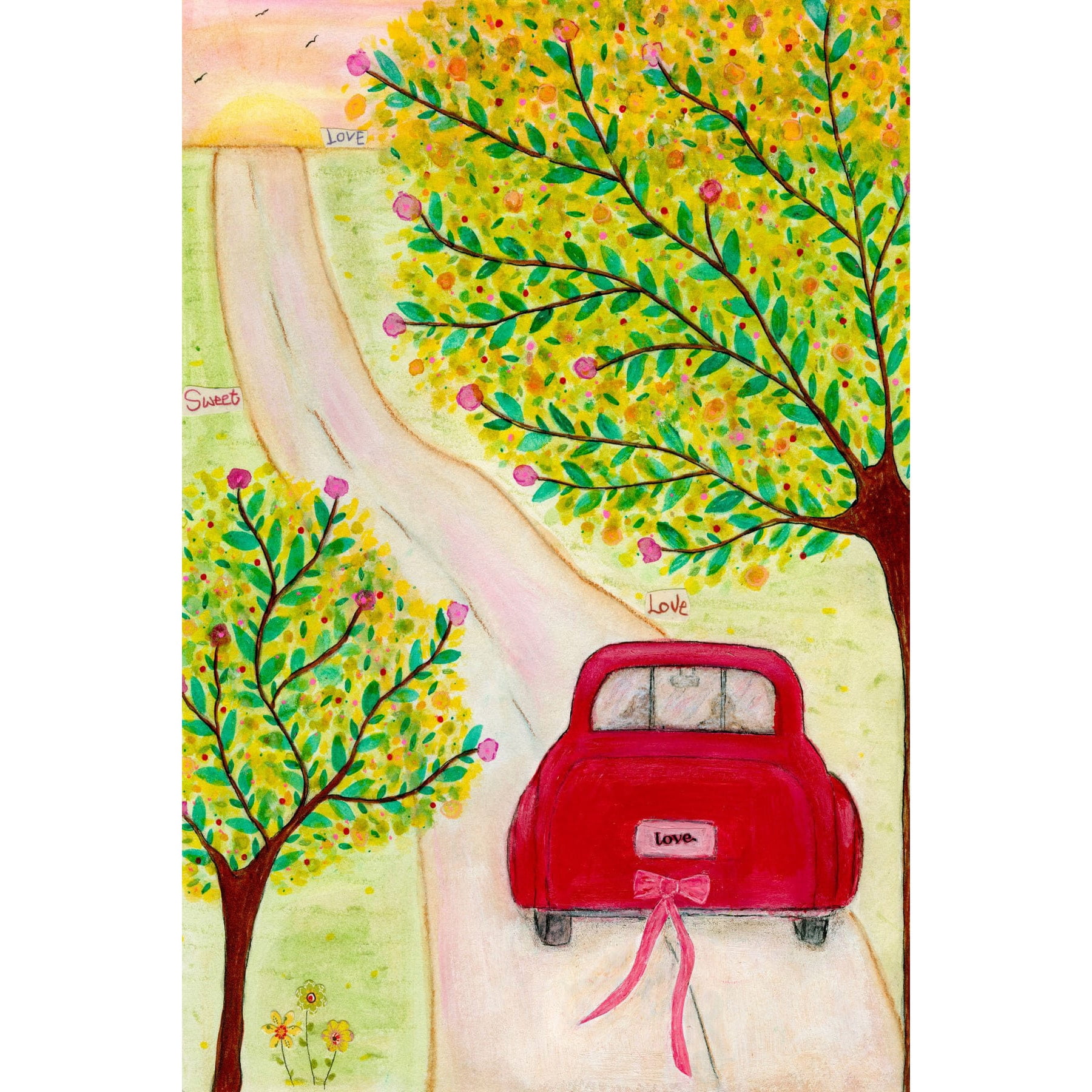 Marmont Hill "Open Road" by Sascalia Painting Print on Wrapped Canvas