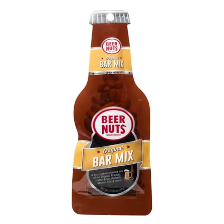 Beer Nuts Brand Snacks Original Bar Mix Beer Bottle Bag, 1.125 Ounce (Pack of