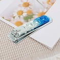 thumbnail image 6 of Unique Bargains 1 Pc Portable Gradient Small Flat Nail Clippers Toenail Clippers Blue, 6 of 7