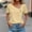Yellow, variant on Trendy Tops for Women V Neck Shirts Dressy Casual Short Sleeve Tunics Summer Vacation Blouses