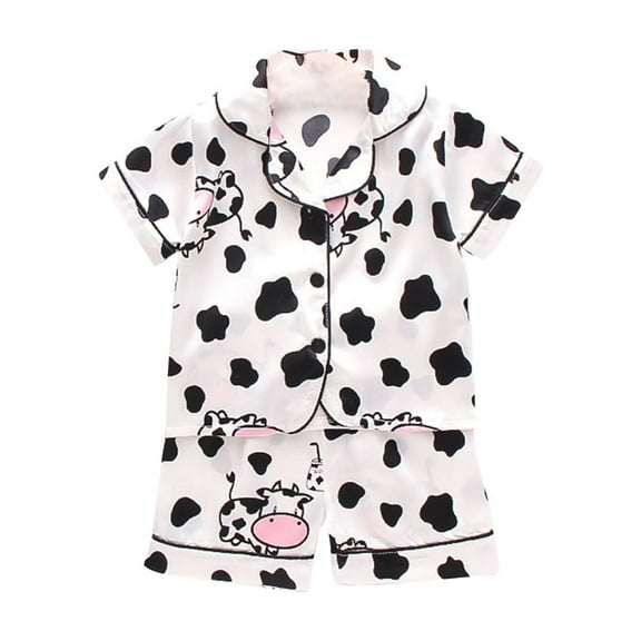 THDHVS Boys Casual Outfits,Summer Outfits for Kids,Fashion Girls and Boys Casual Short Sleeve Turndown Neck Collar Botton Solid Short Pants Sets White 3-4 Years