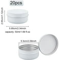 thumbnail image 2 of 20 paquetes de latas redondas de aluminio de 1.7 oz con tapa de rosca plateada para especias, dulces, té o para regalar., 2 of 6