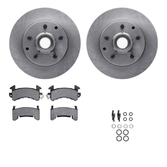 Dynamic Friction Company Front Brake Rotors with 5000 Advanced Brake Pads includes Hardware 6512-48151