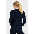 thumbnail image 2 of Teejoy Womens Thin Cotton Zip Up Hoodie Jacket, Navy, Size: Small, Sofra, 2 of 4
