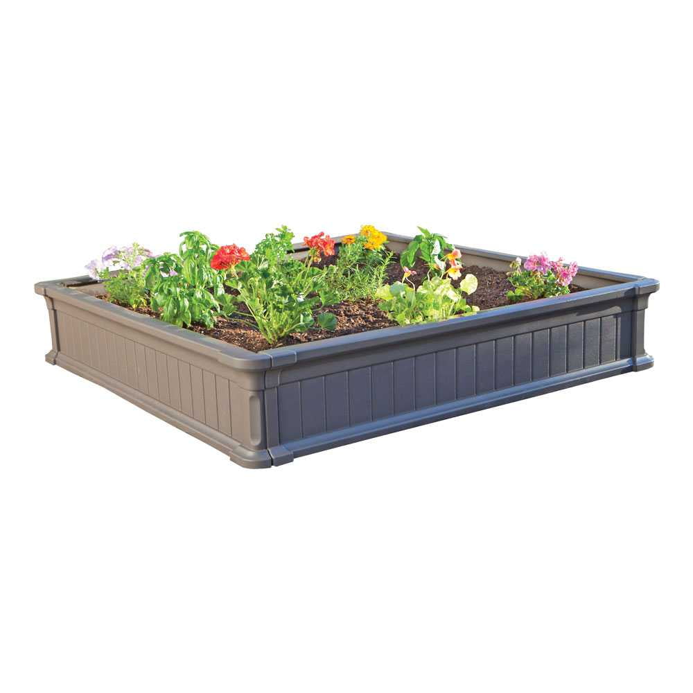 Size 48x35x11 inch Rectangle Outdoor Galvanized Metal Planter Raised Garden Beds with Bottom for Gardening Vegetables Flower