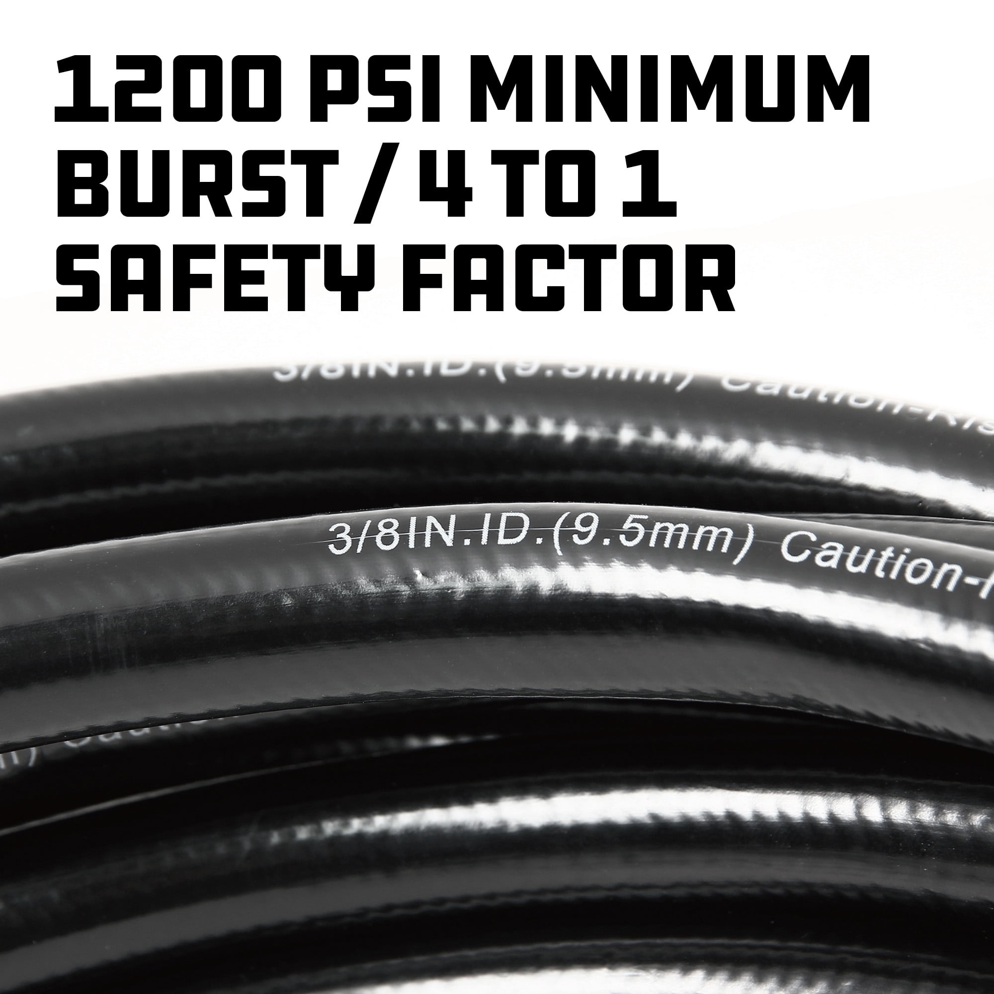 Powerbuilt 3/8 Inch x 25 Feet PVC Air Hose - 642134