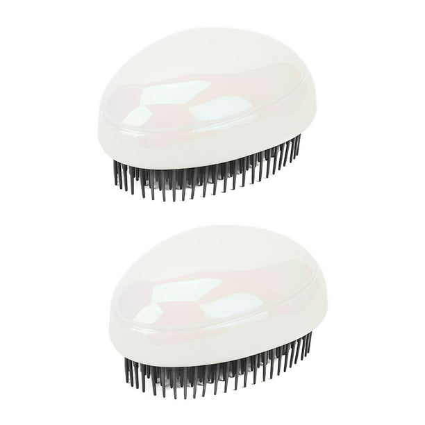 2 cepillos de champú para masaje del cuero cabelludo, para peluquería casera, portátiles, bonitos, con forma de huevo, para desenredar el cabello