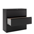 thumbnail image 4 of Hirsh 42 inch Wide 3 Drawer Metal Lateral File Cabinet for Home and Office, Holds Letter, Legal and A4 Hanging Folders, Black, 4 of 6