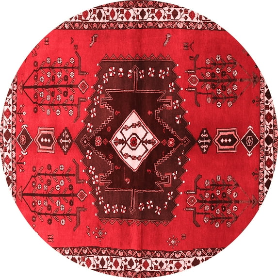 Ahgly Company Indoor Round Persian Red Traditional Area Rugs, 8' Round