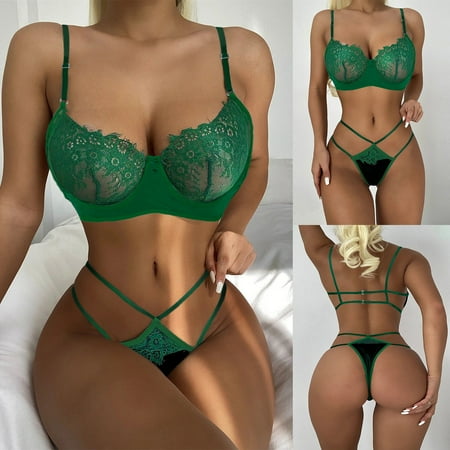 

2PC Sexy Lingerie For Women New Sexy Fashion Lace Lingerie Underwear Sleepwear Steel Ring Pajamas Garter