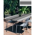 thumbnail image 3 of Gray Ombre Stripe Rectangle Tablecloth, Waterproof Elastic Fitted Table Covers for 3 Foot Tables, 24x36inch Decorative Tablecloths for Picnic, Camping, Outdoor, Vintage Minimalist Gradient Lines, 3 of 6