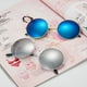 thumbnail image 3 of Gafas de sol para niños, lindas gafas de sol redondas estilo príncipe, gafas de sol para viajes junto al mar, gafas de moda para niños de 1 a 6 años, 3 of 4