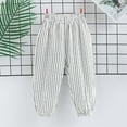 thumbnail image 2 of Kaemgyyd Toddler Boys Girls Cotton Pants Fashion Loose Elastic Waist Stripe Pants Soft Cinch Bottom Trousers for 2-10 Years, 2 of 3