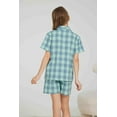 thumbnail image 5 of HiddenValor Girls Pajama Set, 2 Piece Cotton Button Down Short Sleeve Shorts Lounge Sleepwear With Pockets, 5 of 5