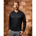 thumbnail image 2 of Premier - Polo pique de manga larga Modelo Coolchecker Hombre caballero (Negro), 2 of 2