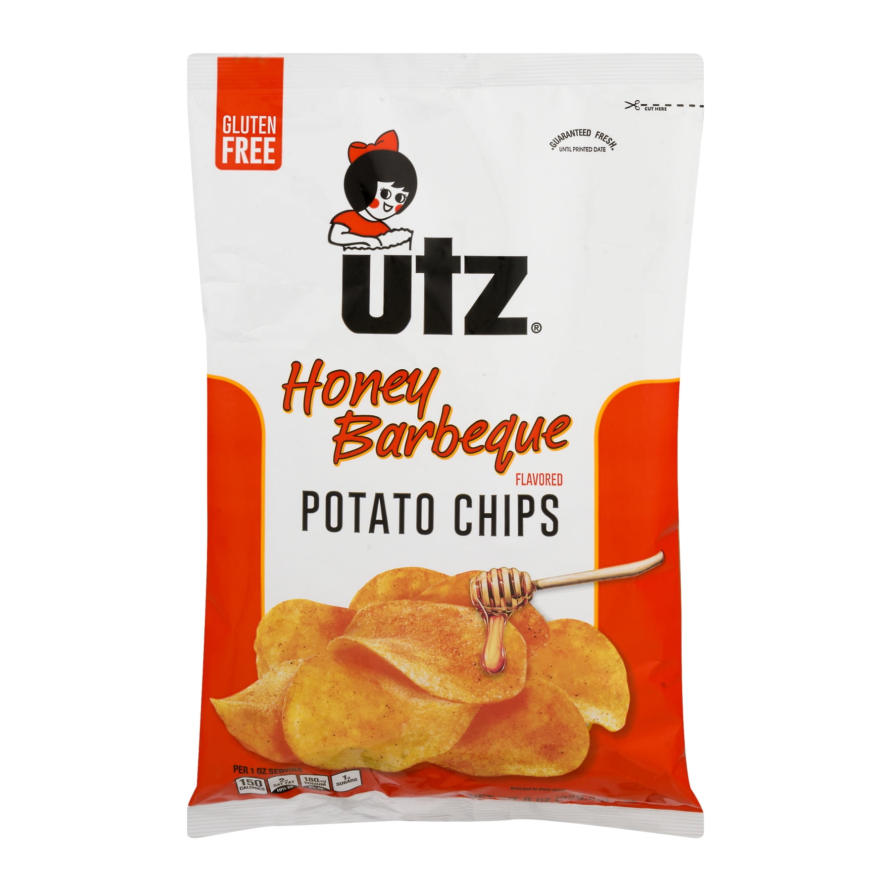 Utz GlutenFree Honey Barbeque Potato Chips, 8 Oz.