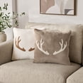 thumbnail image 5 of Mainstays 18" x 18" Decorative Antler Pillow, Ivory, (1 Count), Adult, 5 of 5