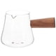 thumbnail image 1 of Jarra de cristal para crema de leche y café, jarra de café grande con mango de madera, 1 of 5