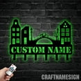 thumbnail image 4 of Craftnamesign Custom Ancient Town Metal Key Holder, Hometown Decor Key Holder, Metal Key Hanger, 4 of 5