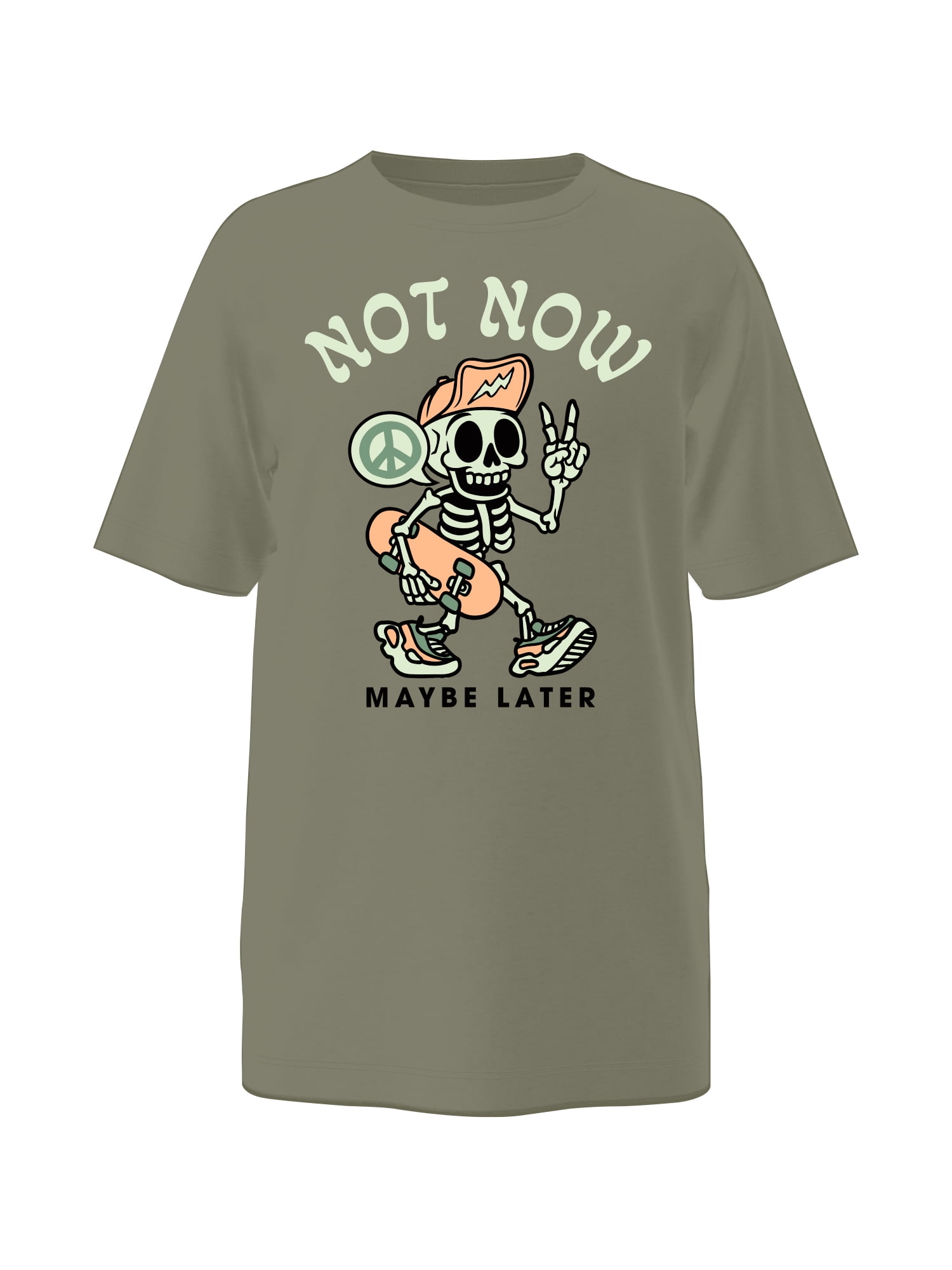 Wonder Nation, Boys' & Big Boys' Not Now Graphic Tee with Short Sleeves, Sizes 4-18