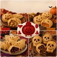 thumbnail image 7 of Halloween Mini Hand Pie Molds 1PC Pumpkin Ghost Cat Bat Witch Spider Skeleton Castle Shape Hand Pie Press Mold for Holiday Baking Cookies and Desserts (pumpkin), 7 of 7